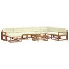 vidaXL Set vanjskih sofa s jastukom 9 pcs Prirodna i krem