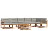 vidaXL Set vanjskih sofa s jastukom 7 pcs Prirodna i svijetlo siva