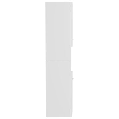 vidaXL Kupaonski ormarić visoki sjaj bijeli 30 x 30 x 130 cm iverica