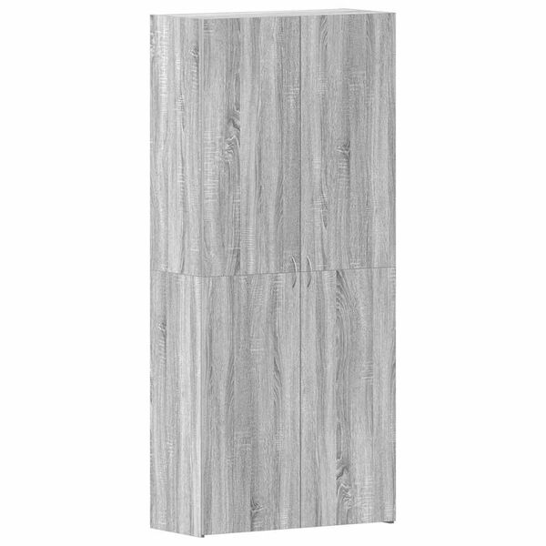 vidaXL Ormar za cipele Siva 80 x 35.5 x 180 cm Konstruirano drvo