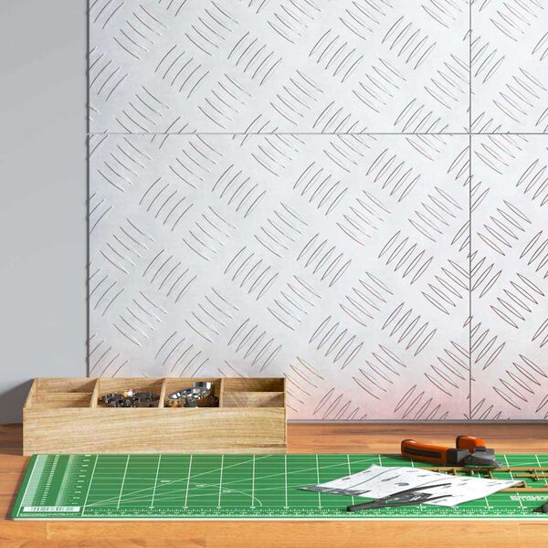 vidaXL Stepenica Pravokutni 4 pcs Srebrno 40 x 30 cm Aluminij