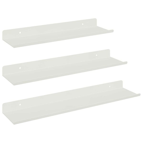 vidaXL Lebdeća polica Zidne 3 pcs Bijeli 40 x 9 x 2,5 cm Čelik