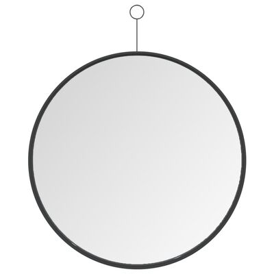vidaXL Viseće ogledalo s kukom crno 50 cm
