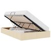vidaXL Krevet s od storage s madracem Krema 120 x 200 cm tkanina