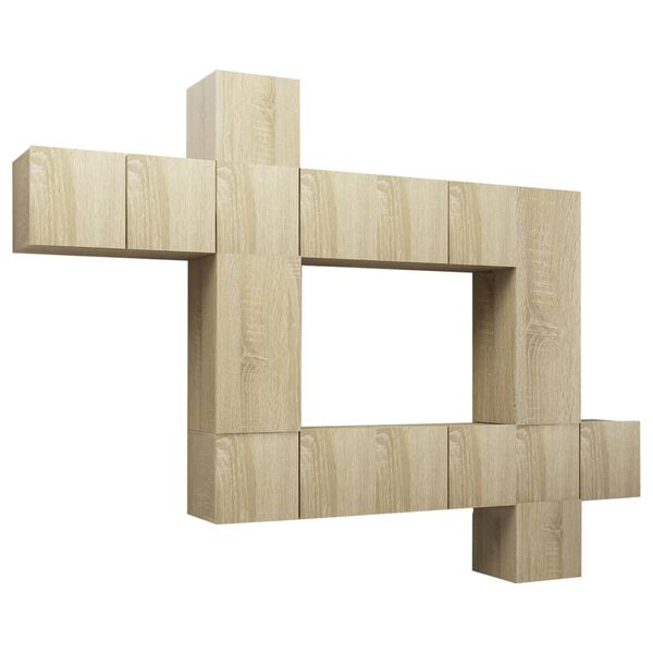 vidaXL 10-dijelni set TV ormarića boja hrasta sonome konstruirano drvo