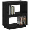 vidaXL Ormarić za knjige Crna 60x35x71 cm od masivne borovine