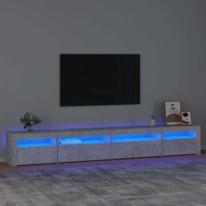 vidaXL TV ormarić s LED svjetlima siva boja betona 270 x 35 x 40 cm