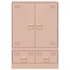 vidaXL Visoka komoda ružičasta 67 x 39 x 95 cm čelična