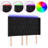 vidaXL LED uzglavlje crno 147x16x118/128 cm bar&scaron;unasto