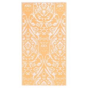 vidaXL Vanjski tepih ARAKIL narančasto-bijeli 120 x 180 cm PP