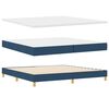 vidaXL Boxspring krevet s madracem Plava 200 x 200 cm tkanina