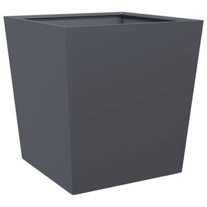 vidaXL Vrtna sadilica antracit 50 x 50 x 50 cm čelična