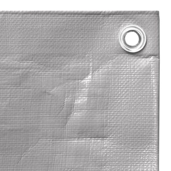 vidaXL Cerada 260 g/m² 6 x 6 m siva HDPE