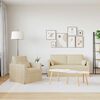 vidaXL Sofa 2 pcs Krema 158 x 78 x 80 cm tkanina