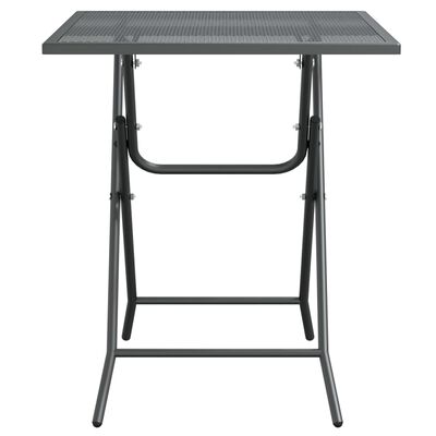 vidaXL Vrtni stol od ekspandirane metalne mreže 60x60x72 cm antracit