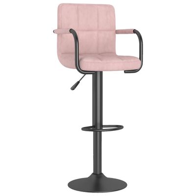 vidaXL Barski stolci 2 kom ružičasti baršunasti