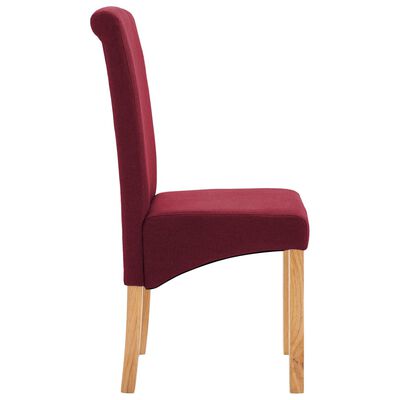 vidaXL Blagovaonske stolice od tkanine 2 kom crvene