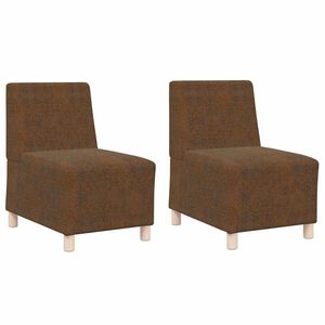 vidaXL Modularna sofa bez naslona 2 pcs Smeđa 55 x 74 x 82 cm