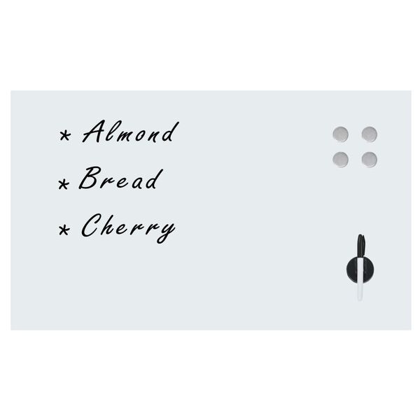 vidaXL Zidna bijela magnetna ploča od stakla 100 x 60 cm