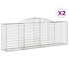 vidaXL Lučne gabionske ko&scaron;are 2 kom 300x50x100/120cm pocinčano željezo