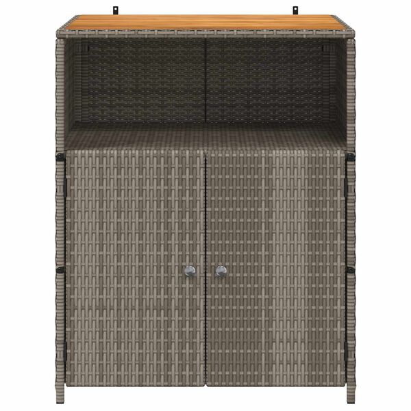 vidaXL Cabinet s policom Siva 70 x 50 x 87 cm Poliester i Roly Rattan