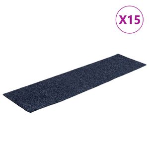 vidaXL Prostirke za stepenice samoljepljive 15 kom 76x20 cm sivo plave pravokutne