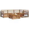 vidaXL Set vanjskih sofa 5 pcs Prirodna Čvrsto drvo akacije