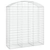 vidaXL Gabionska ko&scaron;ara s lukom 150x50x160/180 cm pocinčano željezo