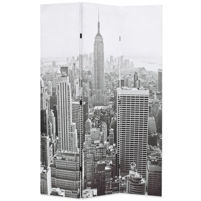 vidaXL Sklopiva sobna pregrada sa slikom New Yorka danju 120 x 170 cm