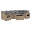 vidaXL 8-dijelni set vrtnih sofa od poliratana s jastucima bež