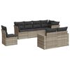 vidaXL 8-dijelni set vrtnih sofa od poliratana s jastucima svjetlosivi