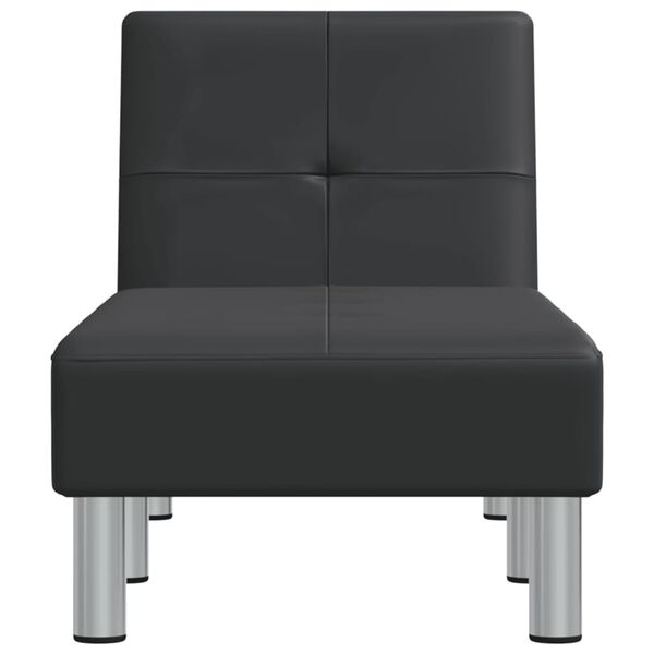 vidaXL Počivaljka od umjetne kože crna