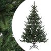 vidaXL Umjetno božićno drvce s nogom 210 cm PVC i metal Zelena