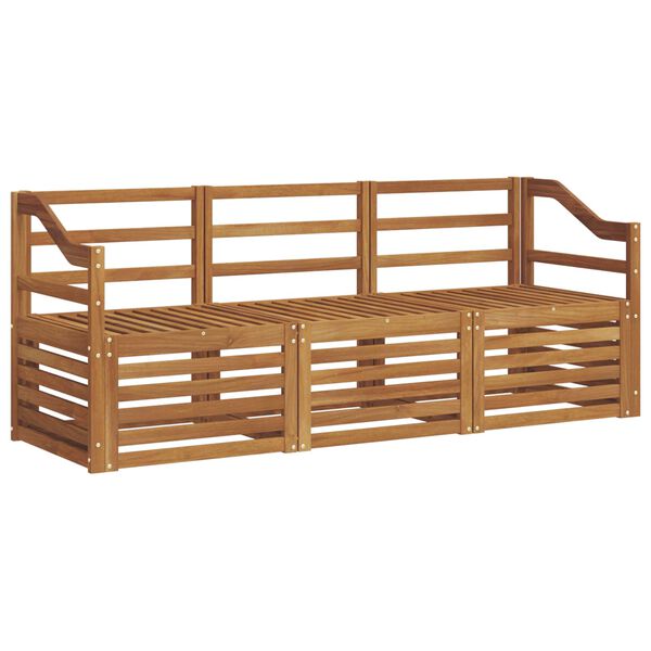 vidaXL Setovi sofa 3 pcs Prirodna Čvrsto drvo akacije