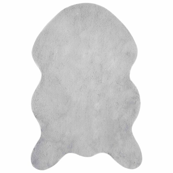 vidaXL Faux Rabbit Fur Rug Olite Siva 80 x 120 cm Poliester