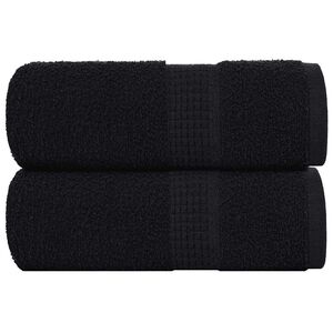 vidaXL Ručnici za pranje FROGN 2 kom. Crne 30x30 cm 360 g/m&sup2;