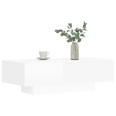 vidaXL Stolić za kavu sjajni bijeli 100x49,5x31 cm konstruirano drvo
