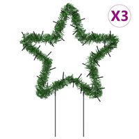 vidaXL Ukrasna božićna svjetla sa šiljcima 3 kom zvijezde 50 LED 29 cm