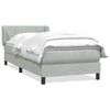 vidaXL Box Spring krevet s madracem svijetlo sivi 90x220 cm bar&scaron;un
