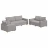 vidaXL Sofa 3 kom. Oblačnosiva Platnasta tkanina
