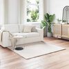 vidaXL Faux Rabbit Fur Rug Olite Krema 160 x 160 cm Poliester