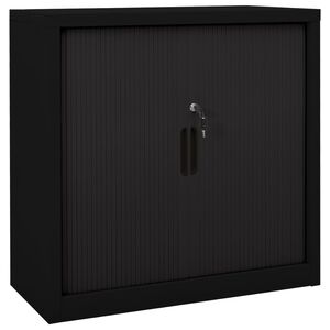 vidaXL Ormarić s kliznim vratima crni 90 x 40 x 90 cm čelični
