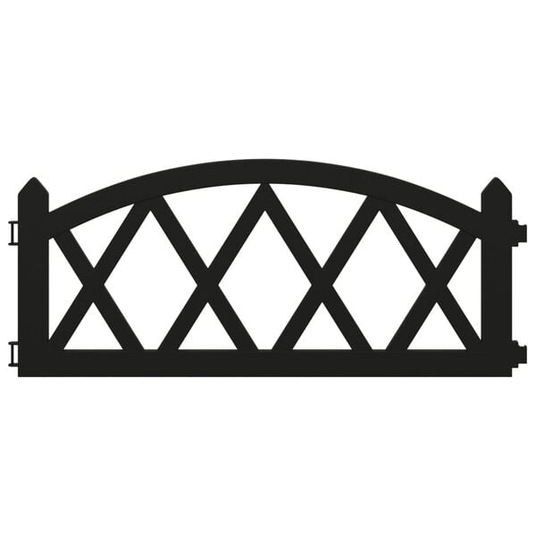 vidaXL Rubnjaci za travnjak 17 kom crni 10 m PP