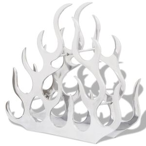 vidaXL Stalak za Vino za 11 Boca Srebrni Aluminijski