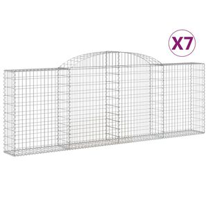 vidaXL Lučne gabionske ko&scaron;are 7 kom 300x30x100/120cm pocinčano željezo