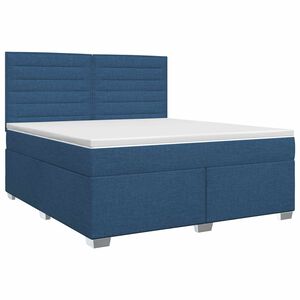 vidaXL Boxspring krevet s madracem Plava 140 x 200 cm Tkanina