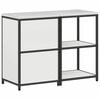 vidaXL Kuhinjski set za pohranu s policom 2 pcs Bijelo Čelična vrata