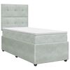 vidaXL Boxspring krevet s madracem Svjetlosiva 90 x 200 cm Bar&scaron;un