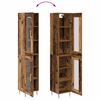 vidaXL Highboard 2 pcs Staro drvo Stakl