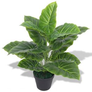 vidaXL Umjetna Biljka Taro s Posudom 45 cm Zelena